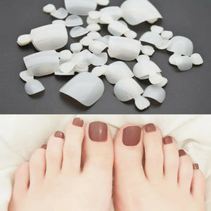 Acrylic Toenails Tips Natural/White/Clear Just Makeup Me