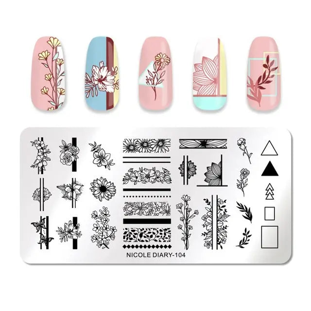 Nail Stamping Plates - Printing Stencil Tools cest du francais