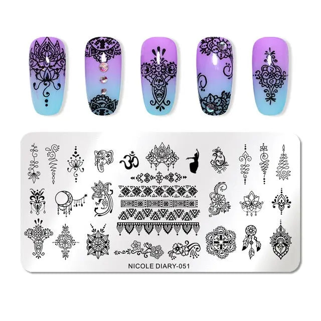 Nail Stamping Plates - Printing Stencil Tools cest du francais